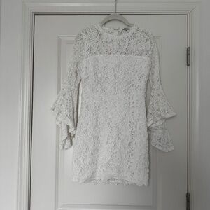White Lace Mini Dress, The Clothing Company – Size L (Runs Small)